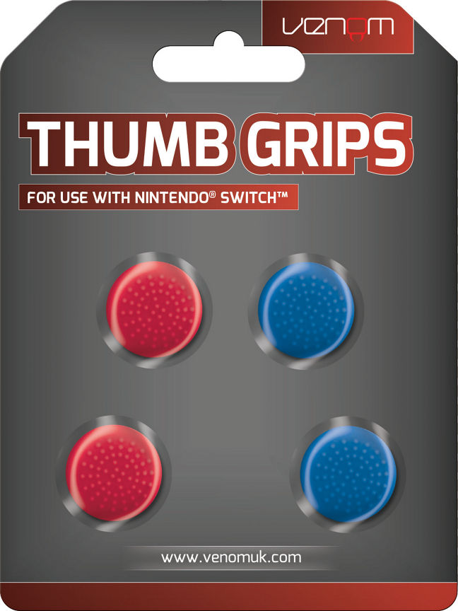 Venom Red/Blue Thumb Grips For Nintendo Switch GOODS ASDA   