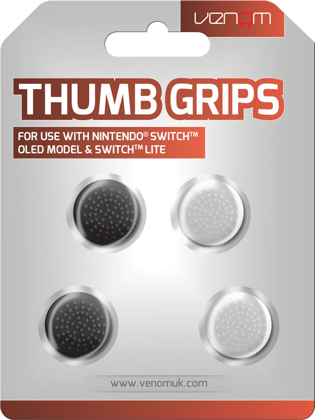 Venom Thumb Grips for Nintendo Switch - Black & White GOODS ASDA   