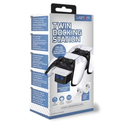 Venom Twin Docking Station for PS5 DualSense controllers (British brand)