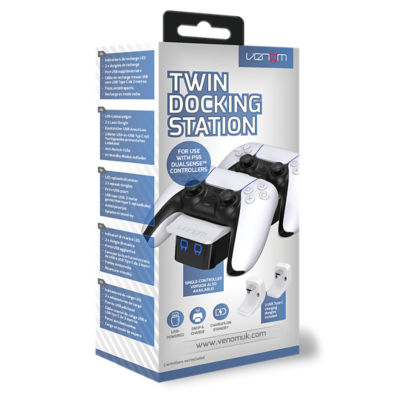 Venom Twin Docking Station for PS5 DualSense controllers (British brand)