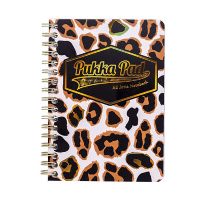 Pukka Wild A6 Jotta Notepad with gold twin-wire binding, imported from the UK