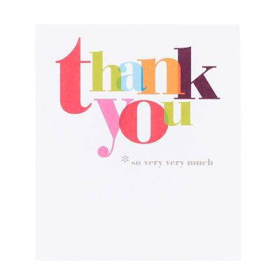 ASDA George Home Thank You So Very Much Card 154mm x 184mm- Buy online at McGrocer