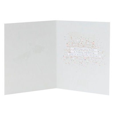 George Home Sparkling Champagne Glasses Wedding Card