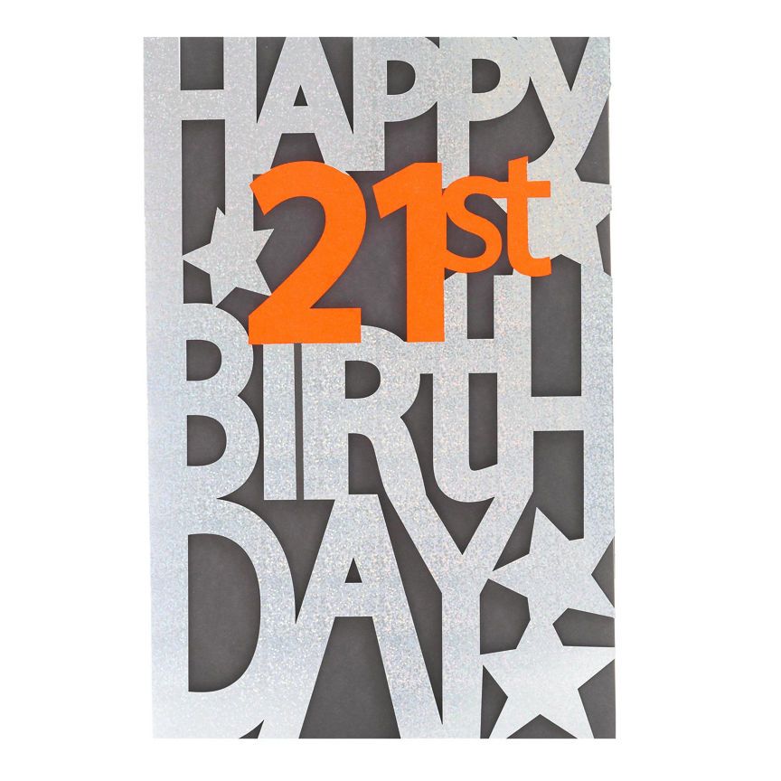 George Home 21st Birthday Card GOODS ASDA   