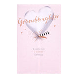 Birthday card for granddaughter with message and envelope - British product
