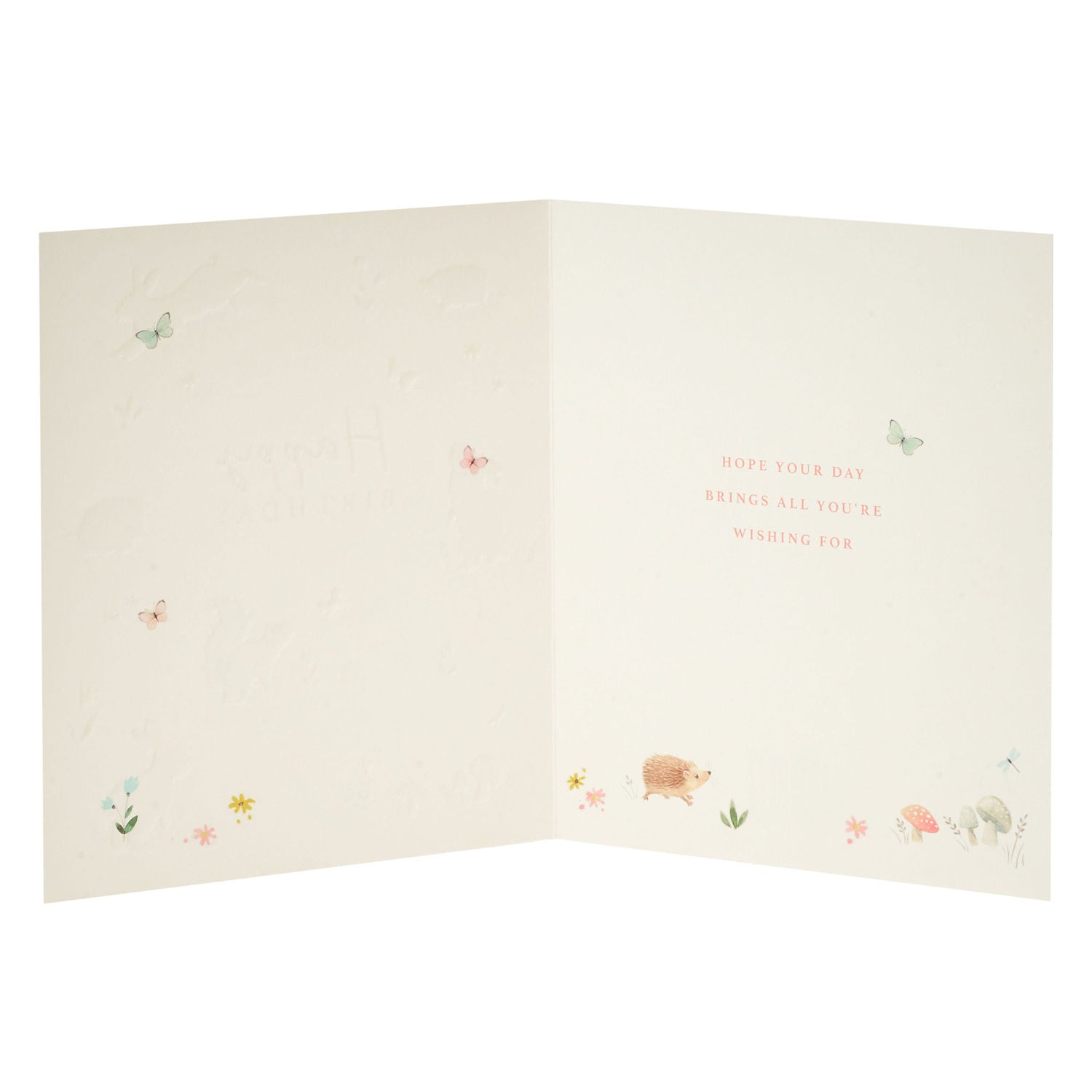 George Home cute woodland characters birthday card 154x184mm, UK version