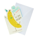George Home Go Bananas Die Cut Birthday Card