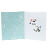 George Home floral pink flowers birthday card 15.4cm x 18.4cm, UK version