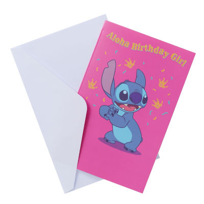 Disney Lilo & Stitch bursdagskort - britisk produkt