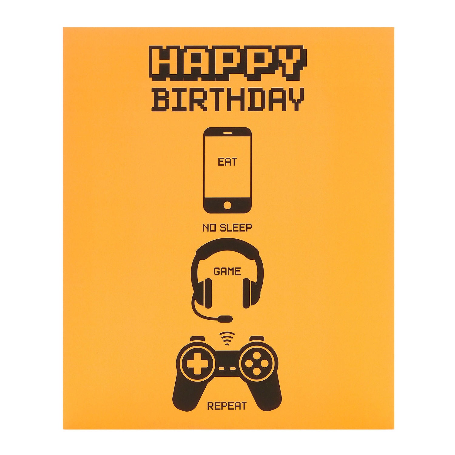 George Home gaming birthday card with envelope, UK version