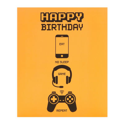 George Home gaming birthday card with envelope, UK version