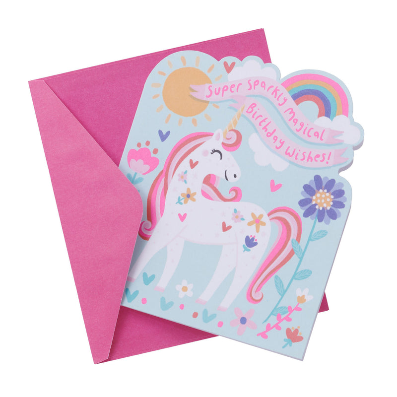 George Home unicorn birthday card 155x235mm, UK version