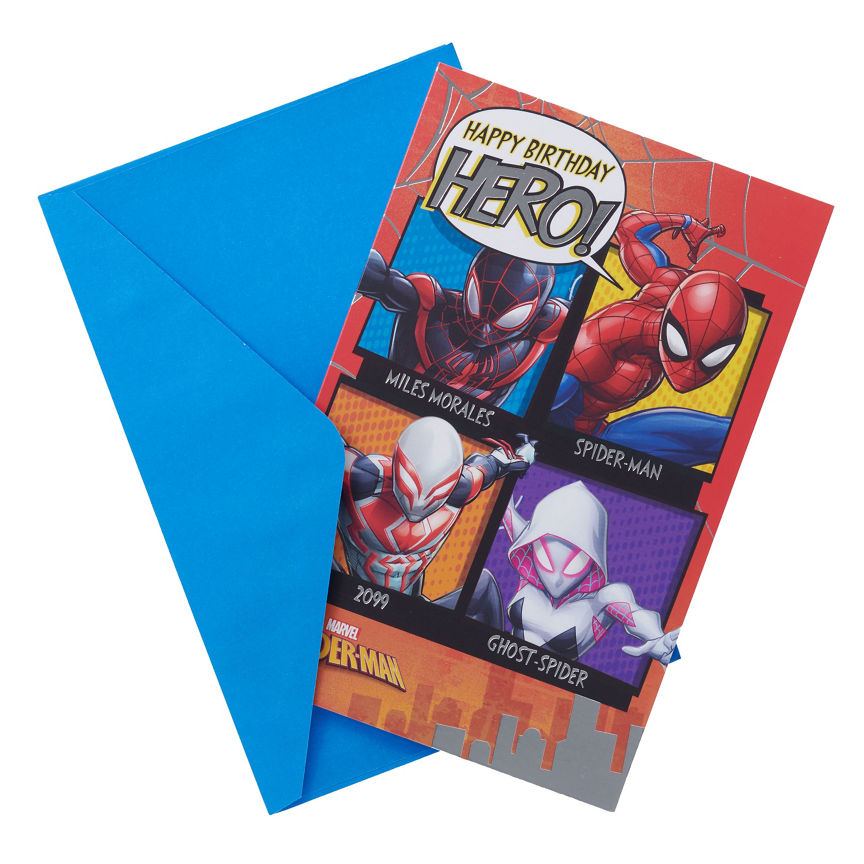 Marvel Spider-Man Birthday Card GOODS ASDA   