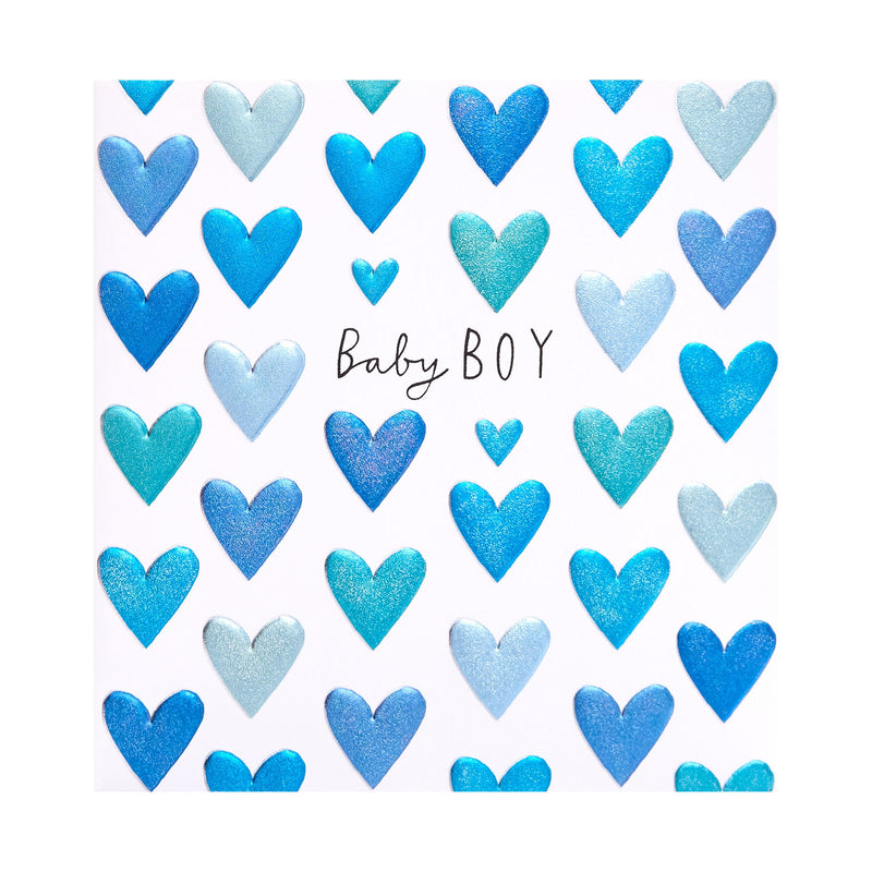 Baby boy congratulations greeting card - British product
