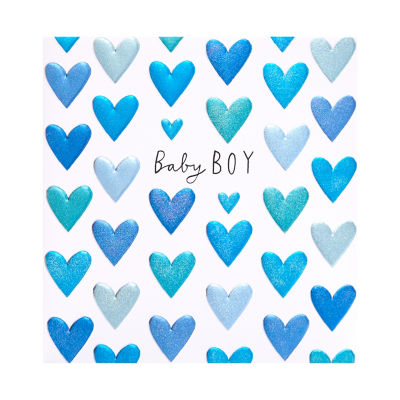 Baby boy congratulations greeting card - British product