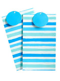 George blue multi stripe gift wrap set, UK version