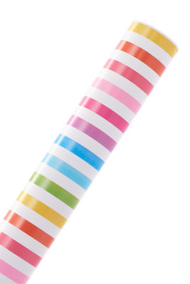 George Home rainbow stripe wrapping paper 3m roll - British product