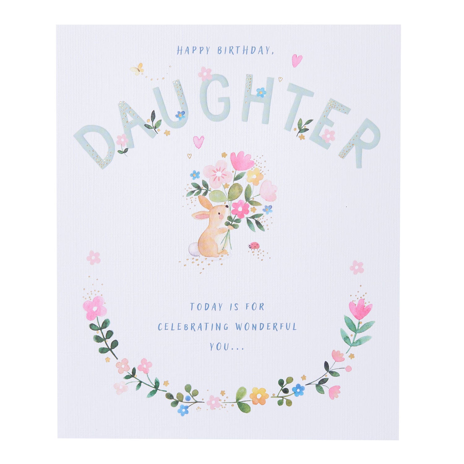 George Home daughter birthday card, UK version