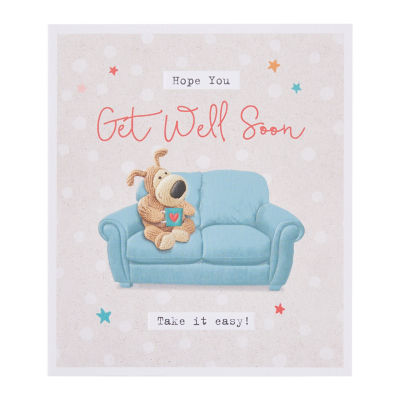 Boofle get well card 165x190mm with envelope, UK version