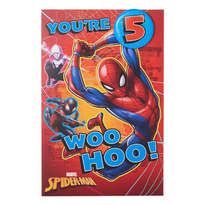 Disney 5th birthday card with envelope, UK version