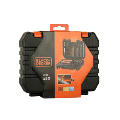 Black & Decker 50-teiliges gemischtes Bohrer- und Schraubendreher-Bit-Set