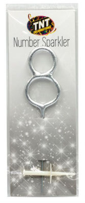 TNT Number 8 cake sparkler, imported from the UK