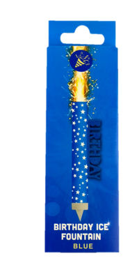 MAD blue birthday sparkler, imported from the UK