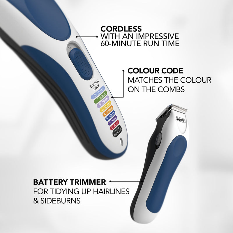 Wahl Combi Colour Pro cordless hair clipper kit (British brand)