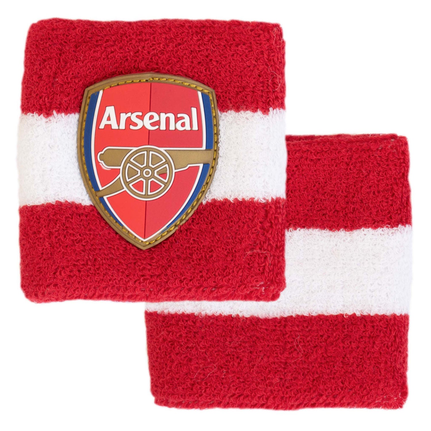 Hy-Pro Arsenal wristbands with crest, cotton sweatbands, imported from the UK