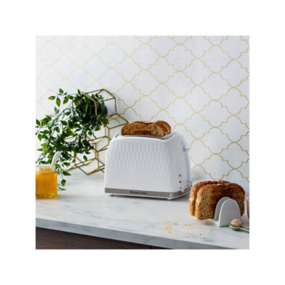 Russell Hobbs honeycomb white 2 slice toaster, imported from the UK