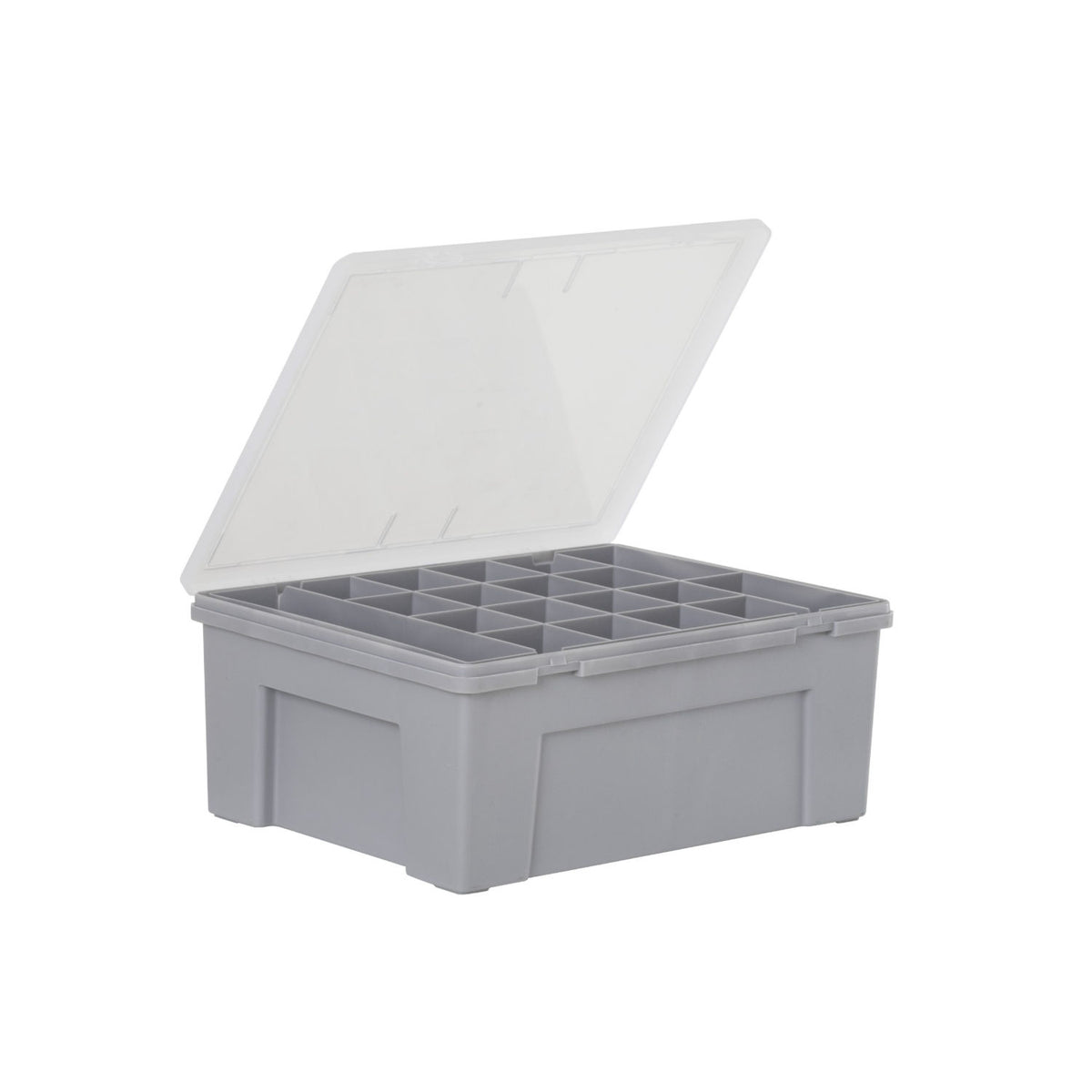 Grey multi-section organiser, imported from the UK