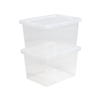 Wham Crystal Clear Plastic Storage Box 25 Litres (British brand)