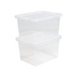 Wham Crystal Clear Plastic Storage Box 25 Litres (British brand)