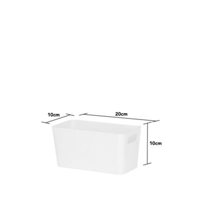 Wham storage basket rectangular white, UK version