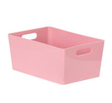 Pink plastic storage box (British brand)