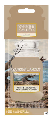 Yankee Candle Car Jar Air Freshener Amber & Sandalwood (British brand)