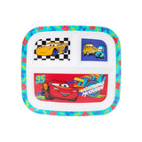 Disney Cars divided reusable plate with three sections, imported from the UK