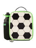 Football hexagon lunch bag with bottle - British product