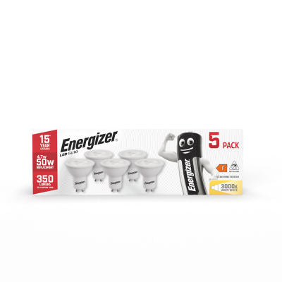 Energizer LED GU10 bulbs 5 pack 345LM, imported from the UK
