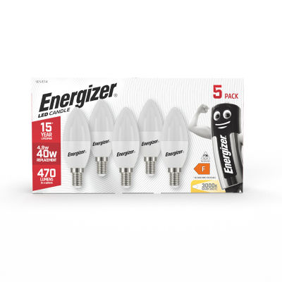ASDA Energizer Candle Opal 470LM LED Light Bulbs 5 Pack- Buy online at McGrocer