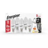 Energizer E14 candle LED bulbs 5 pack 470 lumens, imported from the UK