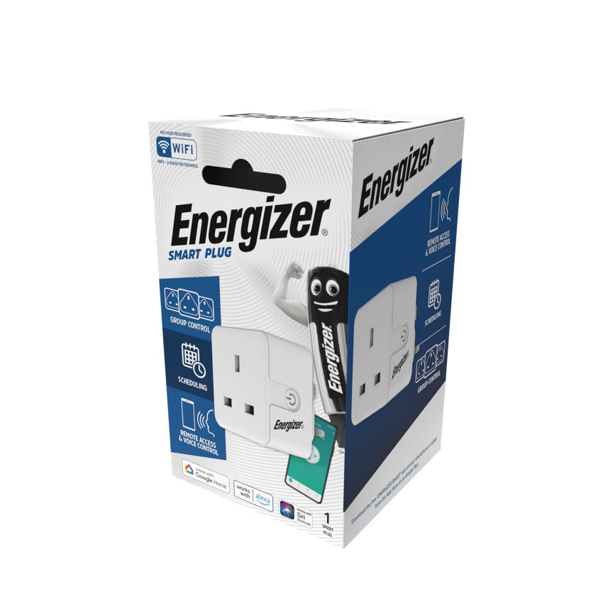 Energizer UK 3 Pin Smart WIFI Plug GOODS ASDA   