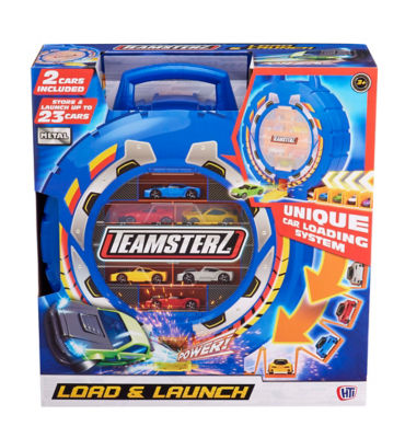 Teamsterz Load n Launch car launcher carry case with 2 cars, UK version