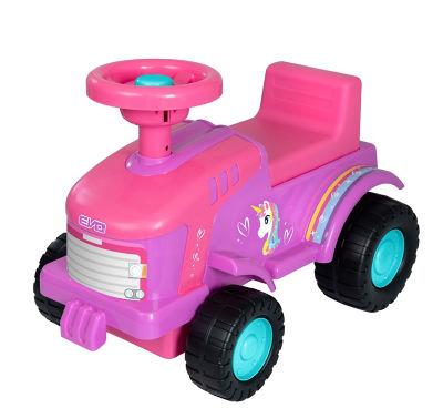EVO Unicorn Ride-On foot-to-floor toy for toddlers, imported from the UK