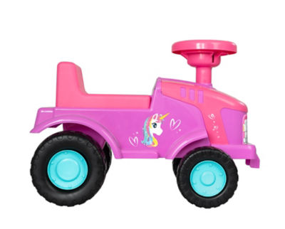 EVO Unicorn Ride-On foot-to-floor toy for toddlers, imported from the UK