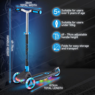 EVO Rainbow Blast scooter with light-up deck (British brand)