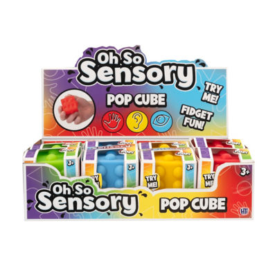Oh So Sensory Pop Cube fidget toy assorted colours - British product