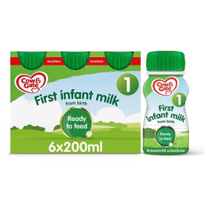 Cow & Gate 1 First Baby Milk Formula Liquid from Birth Multipack 6x