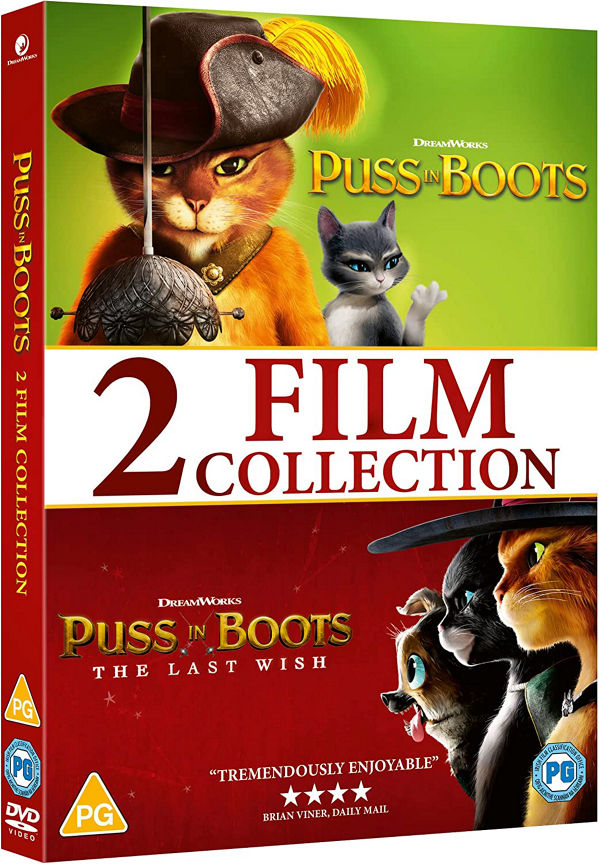 DVD Puss in Boots 1-2 GOODS ASDA   