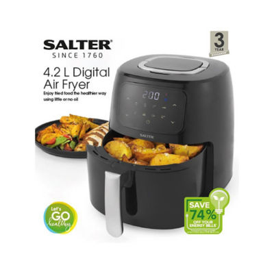 ASDA Salter Digital Air Fryer With Rack 4.2 Litres Kitchen Appliance- Buy online at McGrocer